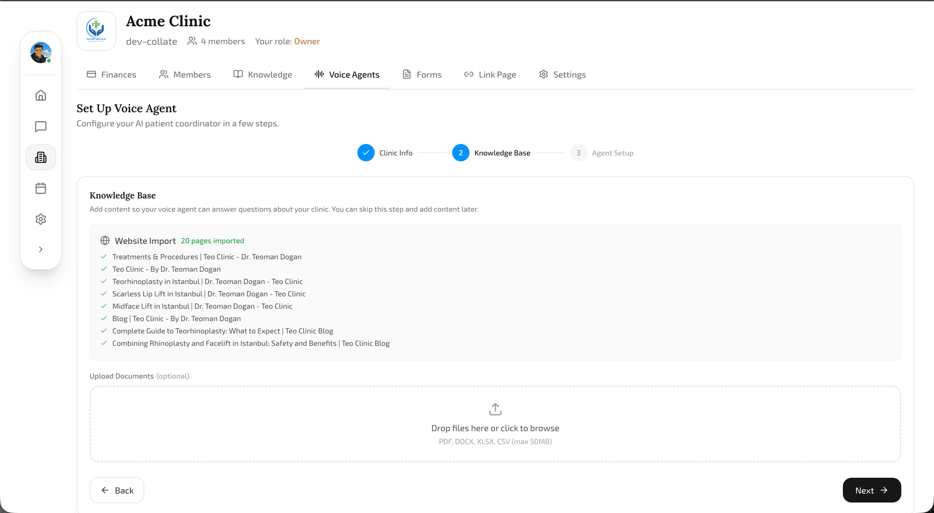 20 pages successfully imported from the website