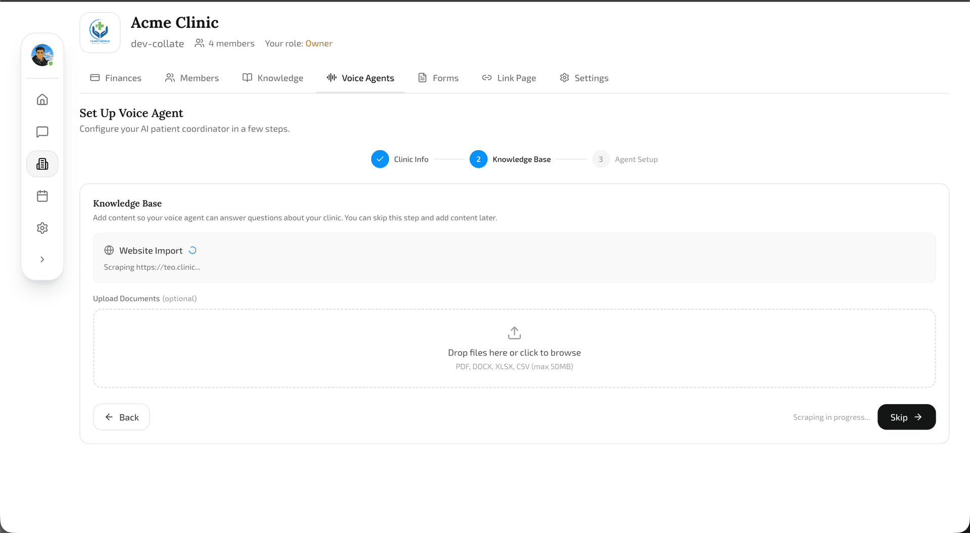 Wizard crawling and scraping website data
