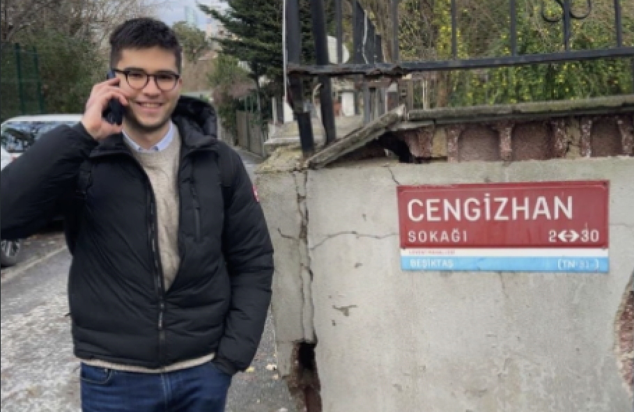Cengizhan at the Cengizhan street sign